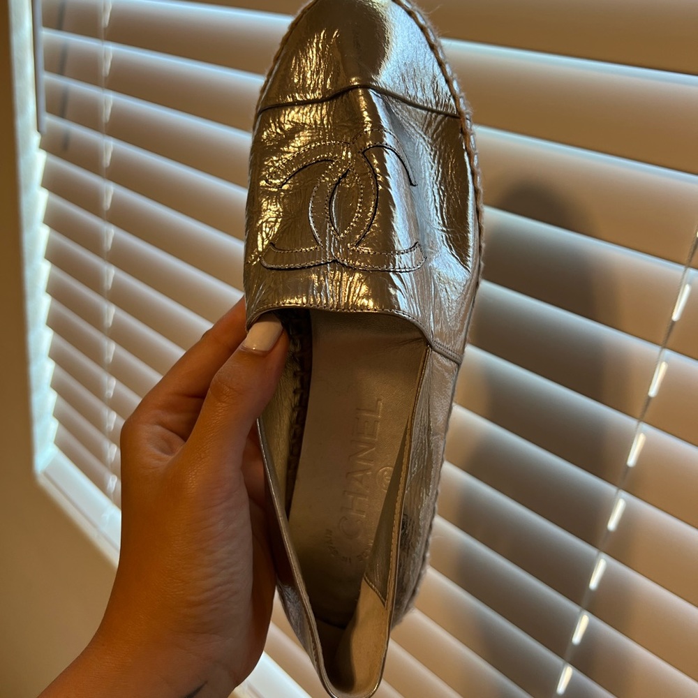 Chanel Metallic Espadrilles 38